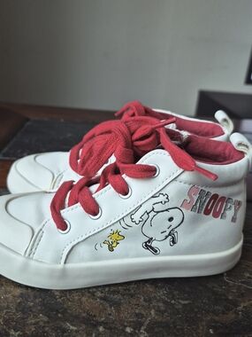Zara Baby Girls Peanut Snoopy High Tops Sneakers Shoes Size 9.5